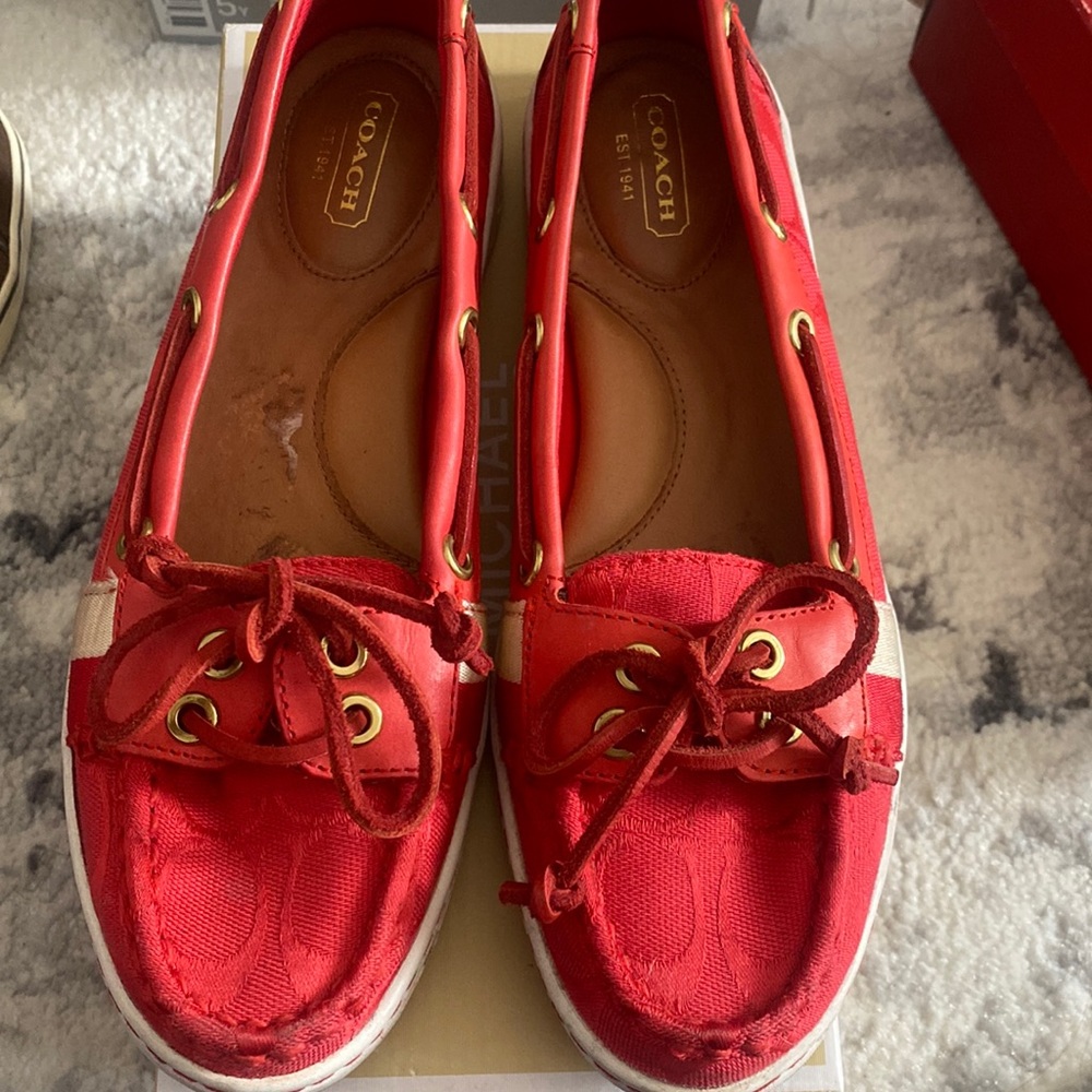 Coach, red loafer